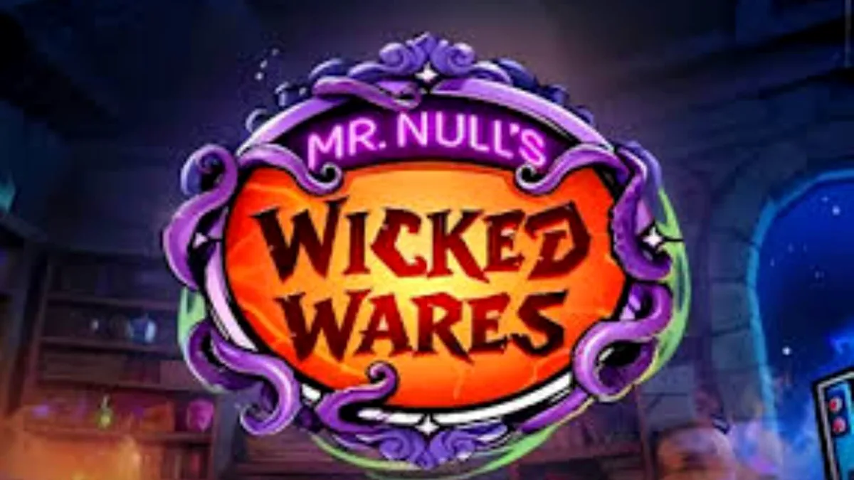 Mr Null’s Wicked Wares slot machine interface showing the mysterious merchant and eerie symbols