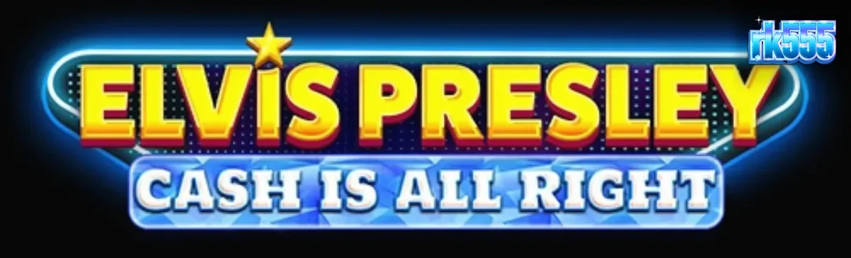 Tampilan visual slot Elvis Presley: Cash is All Right dengan tema neon Las Vegas